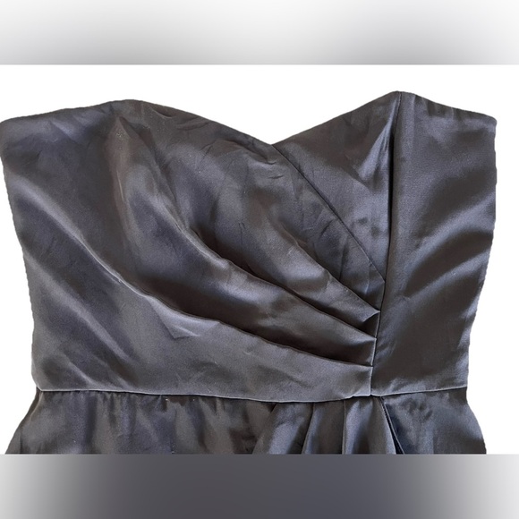 Barney’s NY Co-op Strapless Gray Silver Dress Silk Size 6 Cocktail - Picture 5 of 8